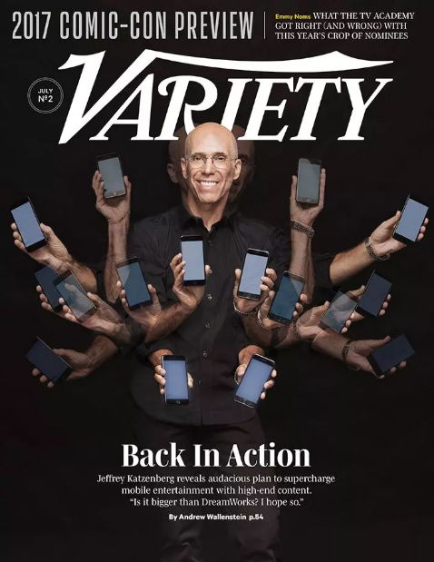 Matéria de capa da revista Variety de julho de 2018: Back in Action